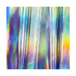 Cuir PU holographique arc-en-ciel brillant, feuilles de similicuir gravables au laser avec adhésif - Product Image 2