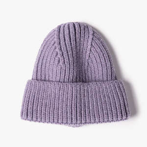 Gorro de punto cálido de invierno de EE. UU., ropa de calle de Color sólido a la moda con bordado de diseñador personalizado al por mayor - Product Image 6