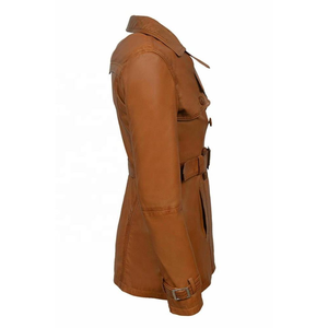 Chaqueta de Invierno Transpirable de Lona Marrón Hecha a Mano para Mujer con Diseño Personalizable, Servicio OEM de Alta Calidad - Product Image 3