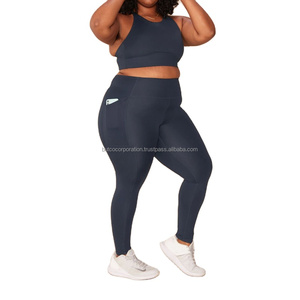 2022 personnalisé léger écologique femmes Fitness Yoga ensemble de gymnastique motif solide respirant vêtements d'entraînement grande taille Options - Product Image 1