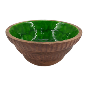 Bol de fruits de forme ronde en bois nouvellement conçu pour les ustensiles de cuisine de table bol à salade maison et hôtels nourriture et collations bols de service - Product Image 2