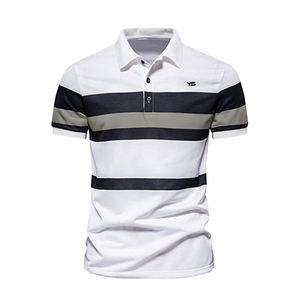 Venta al por mayor 100% algodón Jersey hombres Polo Camisetas manga corta cuello bordado secado rápido logotipo personalizado Golf Polo camisas - Product Image 1