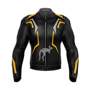 เสื้อแจ็คเก็ตหนังสำหรับขี่มอเตอร์ไซค์ คุณภาพพรีเมียม หนังวัวแท้ สำหรับทุกขนาด ผลิตในประเทศปากีสถาน ชุดขี่มอเตอร์ไซค์แบบมีรูระบายอากาศ - Product Image 6