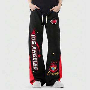 2025 Pantalones de chándal con estampado personalizado para hombre Joggers de pierna acampanada con cordón de alta calidad con diseño de letra impresa - Product Image 4