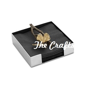 Porte-serviettes carré en fer noir pour mariage et dîner à la maison - Product Image 3