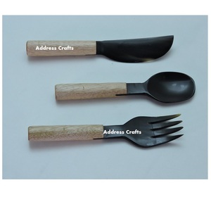 High Quality Buffalo Horn Handmade Flatware Tools Kitchenware Servers Hot Sale From India Best Price for Parties - Product Image 5
