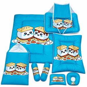Customized Cartoon Baby <b>Bedding</b> Set Double-Sided <b>Quilted</b> 100% Polyester with Hooded Cushion Pillow Travel Bed Lounge-All-Season - Product Image 4