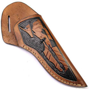 Funda de cuero hecha a mano para cuchillos de hoja fija Cubiertas de cuero de calidad superior para cuchillos - Product Image 1