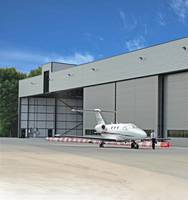 Hangar d'avion préfabriqué en structure acier robuste, atelier d'aviation, hangar de stockage d'avions