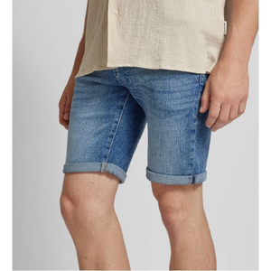 Short en jean unisexe pour l'été, séchage rapide, délavé à l'acide, style décontracté avec poches - Product Image 3