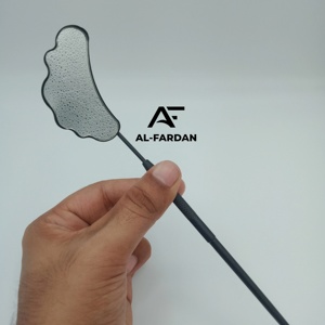 Espejo de Extensión de Pestañas AL-FARDAN Personalizable en Acero Inoxidable Color Negro Mate con Mango en Forma de Nube y Logotipo Sostenible de Alta Calidad - Product Image 1
