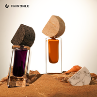 Fabricant OEM ODM, flacon de parfum personnalisé, personnalisable, avec bouchon en pierre, fond lourd, carré, plat, 100 ml, 50 ml