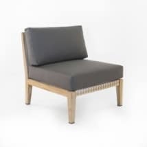 Sofá de Madera de Teca Sólida a Precio Económico, Acabado en Color Natural con Cojín Impermeable - Product Image 4