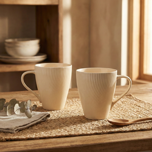 Ensemble de 2 tasses à café en porcelaine fine couleur pêche pâle, 0% de cendres osseuses, design minimaliste unique, lavables au lave-vaisselle, luxueuses et durables, idéales pour les cadeaux - Product Image 4