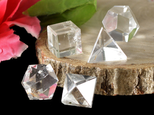 7 piezas de cuarzo transparente blanco Natural, sólidos platónicos, juego de geometría curativa geométrica sagrada, Kit de esfera de cristal para principiantes, cubo Merkaba - Product Image 5