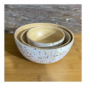 ชามไม้ไผ่หรูหราสำหรับห้องครัวการรับประทานอาหารหรือบุฟเฟ่ต์ใช้ซ้ำได้น้ำหนักเบาและทนทานการออกแบบที่เรียบง่ายเหมาะกับทุกรูปแบบของโต๊ะ - Product Image 5