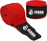 Bandages de boxe Meister sur mesure pour adultes, 180 pouces, avec boucle élastique pour le pouce, style mexicain, MMA, respirants, en coton, tendance