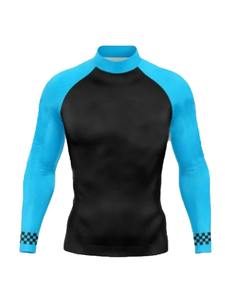 Men's UPF 50+ UV Sun Protection Rash Guard Quick-Drying Compression <b>Swim</b> Shirt <b>Long</b> <b>Sleeves</b> Breathable Splice Design Printed - Product Image 2