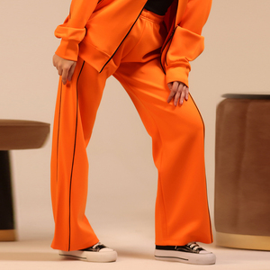 Pantalons de détente à jambe droite pour femmes, nouveau design, tissu en maille doux au toucher, coupe décontractée, vêtements décontractés, vente en gros - Product Image 5