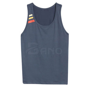 Camiseta sin mangas de entrenamiento de talla grande para hombre de alta calidad de Pakistán, Camiseta de punto de compresión informal transpirable de algodón/Bambú - Product Image 1