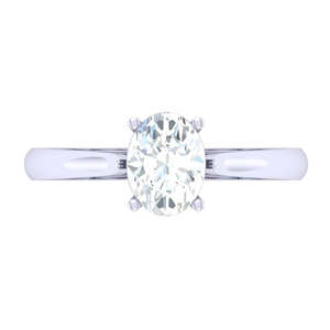 Achetez des bagues en argent sterling 925 pur de qualité supérieure pour femmes, avec diamants taille ovale et taille coussin, et des bagues pour hommes plaquées rhodium avec sertissage en incrustation. - Product Image 3