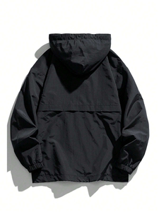 High Quality Sporty <b>Men's</b> Tactical Windbreaker <b>Jacket</b> Waterproof Outdoor Breathable Eco-Friendly Stand <b>Thin</b> Outwear OEM - Product Image 2