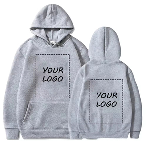 Sudadera con capucha completa en blanco con logotipo personalizado para hombre, Sudadera con capucha cálida de invierno de gran tamaño de lana y algodón para hombre y mujer - Product Image 3
