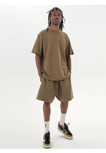 Alta calidad 245gsm algodón pesado cuello redondo logotipo impreso personalizado Unisex camiseta lisa en blanco para hombres DDP envío - Product Image 6