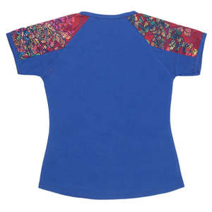 Camiseta elegante de media manga para niñas - Azul - Product Image 2