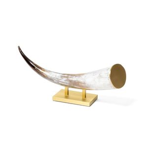 Ornement décoratif en corne de taureau véritable, écologique, de luxe, de fabrication américaine, pour la maison, le bureau, la salle d'exposition - Product Image 2