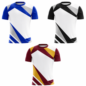 High Quality Men's 100% <b>Polyester</b> Heat-Transfer Printed T-<b>Shirt</b> Eco-Friendly Breathable Fabric Soft Smooth Surface for Custom - Product Image 3