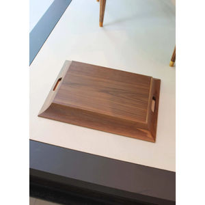 Plateau de service en bois de conception attrayante fait à la main Look fantaisie plateau d'affichage de fruits forme carrée accessoires de vaisselle de table - Product Image 1