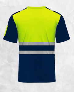 High Visibility Safety Work Shirts Summer Breathable Work T Shirt Reflective T-shirt Quick Dry Hi Vis Shirts Large XXXL - Product Image 6