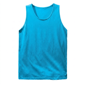 Débardeur en tricot uni pour homme, col rond, style décontracté, jaune - Product Image 4