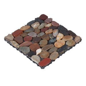 GO06 Colorful Irregular Pebble Flooring - DIY Outdoor Patio Lawn Stone Tiles, Waterproof Self-Paving for Garden Renovation - Product Image 1