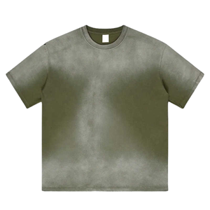 Streetwear vintage personnalisé pour hommes 230GSM Acid Washed Oversized Fit Pure Cotton Heavy Tee with Logo Nouvelle arrivée Long Length - Product Image 2
