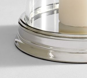 Bougeoir rond Daphne en métal plaqué argent/verre plaqué argent pour la maison et la décoration de table de Noël - Product Image 2