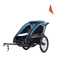 Remorque de vélo pliable en aluminium pour enfants KS-200 3 en 1, poussette, chariot de jogging, design léger, résistant à l'eau pour les aventures en plein air