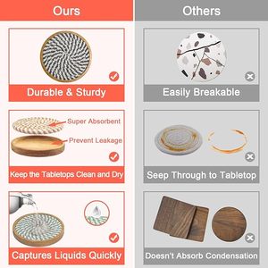 Latest Breaded Cotton Rope and Wooden <b>Table</b> <b>Coaster</b> for Wedding Birthday Parties Banquets Decoration Beaded <b>Table</b> <b>Coaster</b> - Product Image 2