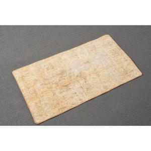 Vintage Turkish Rug, Small 1.6x2.8 ft (50x86 cm) Rug, <b>Brown</b> Southwestern <b>Wool</b> Rug - Product Image 3