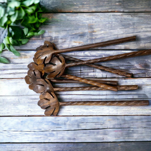 Vente en gros au Vietnam Artisanat et Cuillère en bois naturel Plateau en bois au design unique Plaque en bois avec logo laser fabriqué en Eco2go - Product Image 4