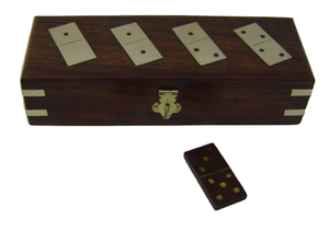 Jeu de dominos en bois fait main, gravé à la main, finition de polissage de qualité supérieure, jeu d'intérieur, méthode de paiement par pièces, meilleur type de boîte - Product Image 2