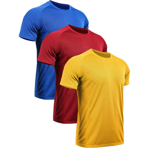 Camisetas Deportivas Personalizadas al por Mayor, 100% Algodón, Malla Transpirable, Secado Rápido, Ecológicas, de Manga Corta para Hombre, Sublimadas y Ajustadas - Product Image 1