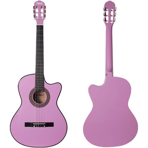 Guitarra Clásica Cutaway Morada 4/4, Juego Completo con Varilla de Ajuste, Soporte para Guitarra, Funda y Capo |   Midex CG-395PU - Product Image 3