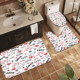 Ensemble de tapis de salle de bain imprimés sur mesure pour salle de bain, rideau de douche antidérapant, tapis de bain - Product Image 1