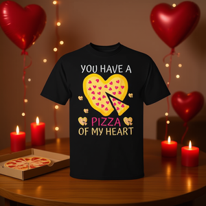 Camiseta de San Valentín con la frase 'Tienes una pizza de mi corazón' para amantes de la pizza - Product Image 3