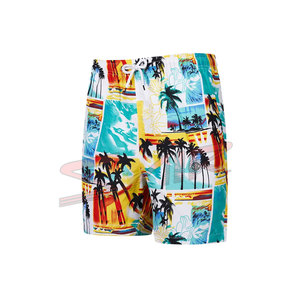 Short de bain en maille personnalisé pour hommes de High Street été respirant nouveau Design de mode motif solide impression par sublimation écologique - Product Image 2