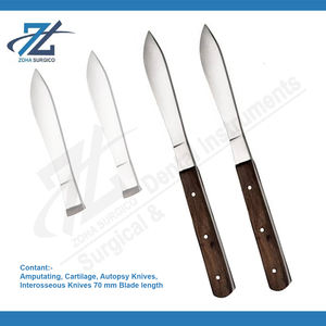 Cuchillas de autopsia interóseas manuales de 70mm de longitud de hoja con mango de metal para amputar cartílago - Product Image 3