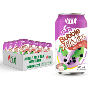 Vente chaude VINUT Bubble Milk Tea 330ml Can Taro Trending-OEM ODM Personnalisable À Faible quantité minimale de commande Non OGM HALAL ISO Échantillon Gratuit - Product Image 1
