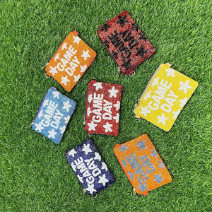 Porte-monnaie en perles à motif de feuille fait à la main, pochette en perles de graines, portefeuille brodé pour femmes - Product Image 1